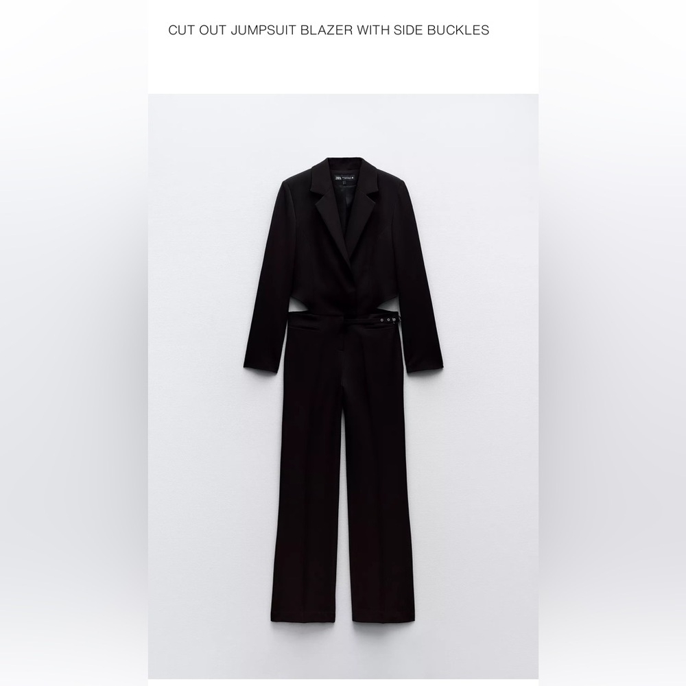 Elegant Black Jumpsuit with Side Buckles